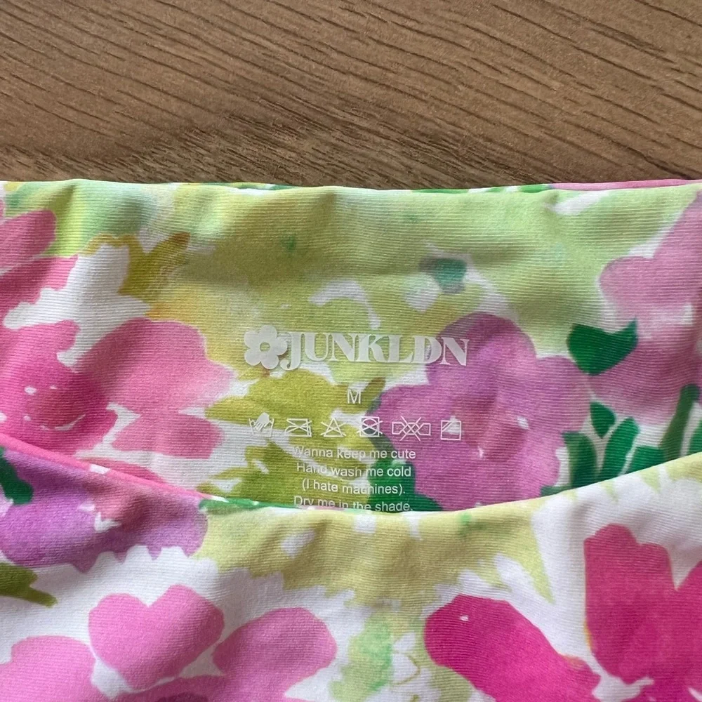 Floral Pink and Green Bikini Set - Picture 2 of 2